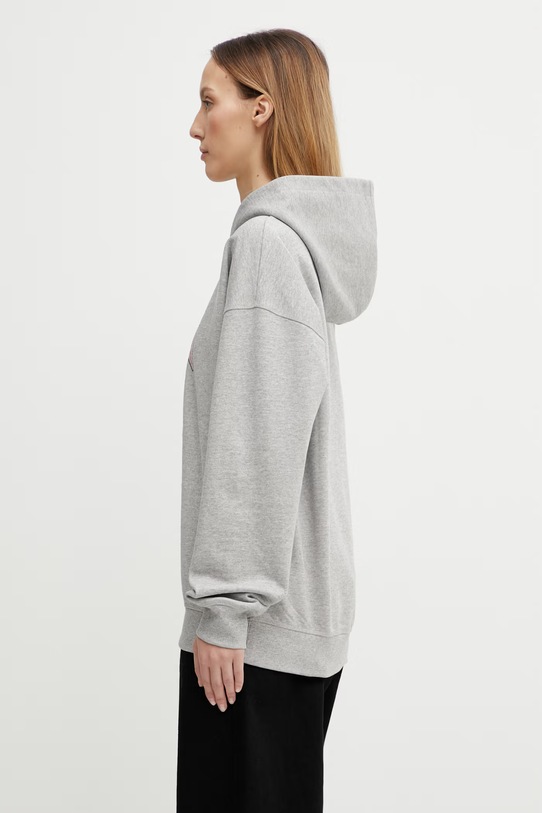 GANNI bluza bawełniana A1060024 szary SS26