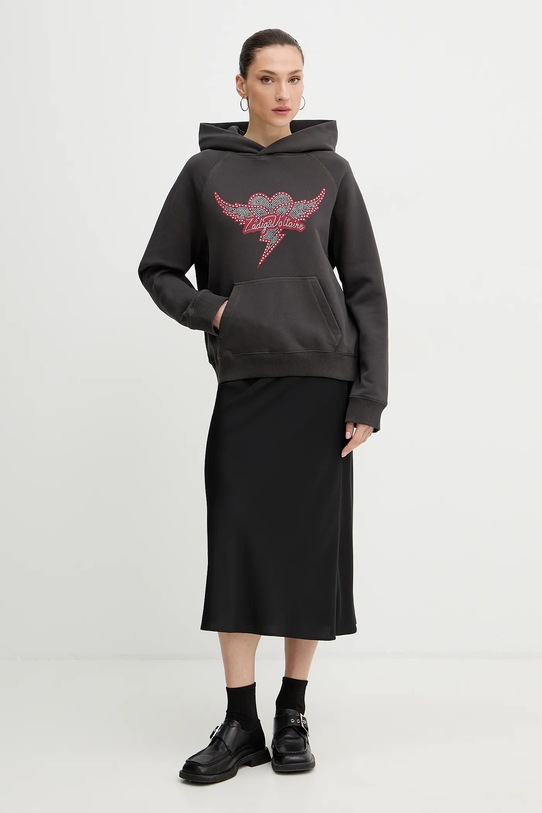 ZADIG&VOLTAIRE bluza bawełniana JWSS01688 szary SS26