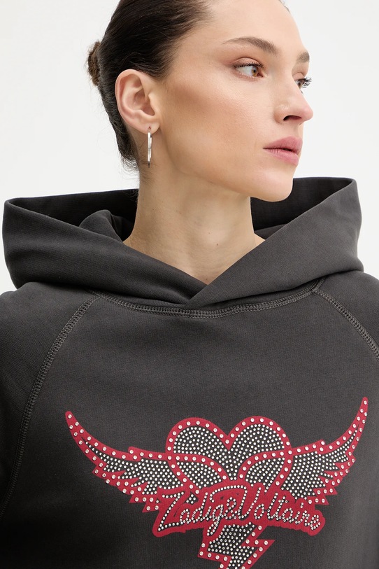 ZADIG&VOLTAIRE bluza bawełniana szary JWSS01688