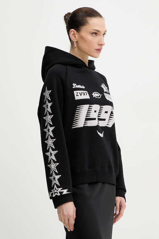 Βαμβακερή μπλούζα ZADIG&VOLTAIRE μαύρο JWSS01675