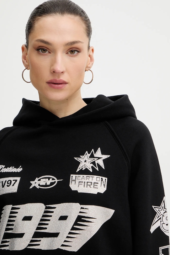 Βαμβακερή μπλούζα ZADIG&VOLTAIRE JWSS01675 μαύρο