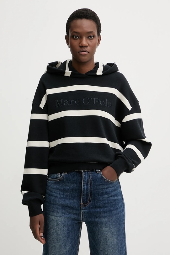 Marc O'Polo bluza bawełniana z kapturem beżowy 600407354041