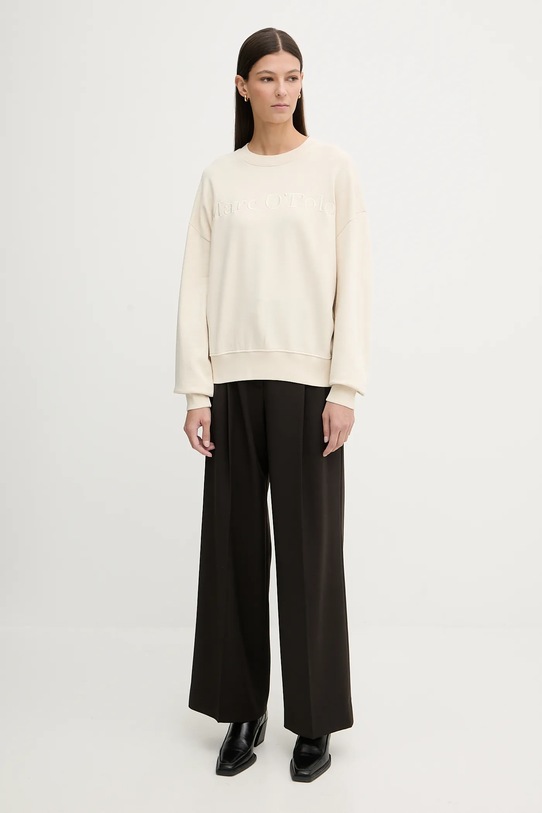 Marc O'Polo bluza bawełniana 600407354175 beżowy SS26