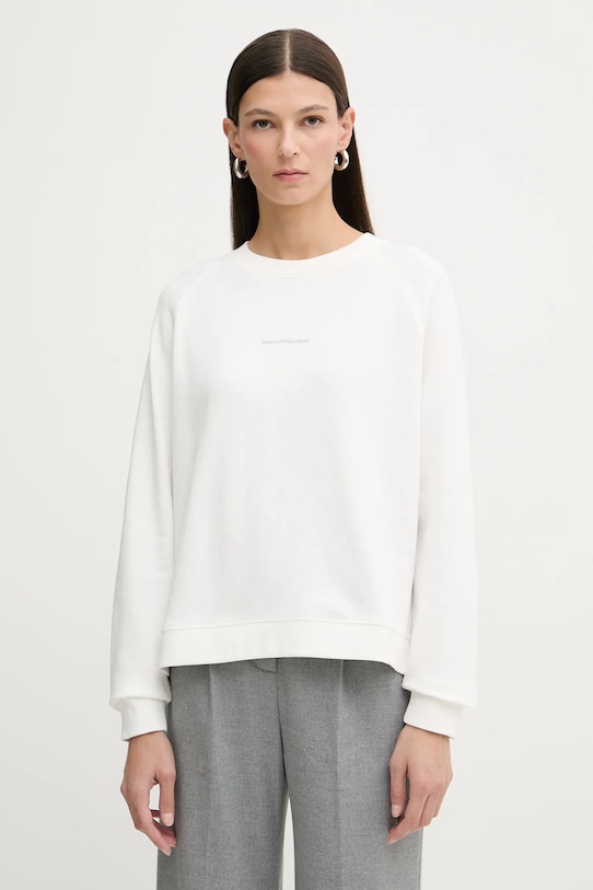 Marc O'Polo hanorac de bumbac uni alb 5000009291