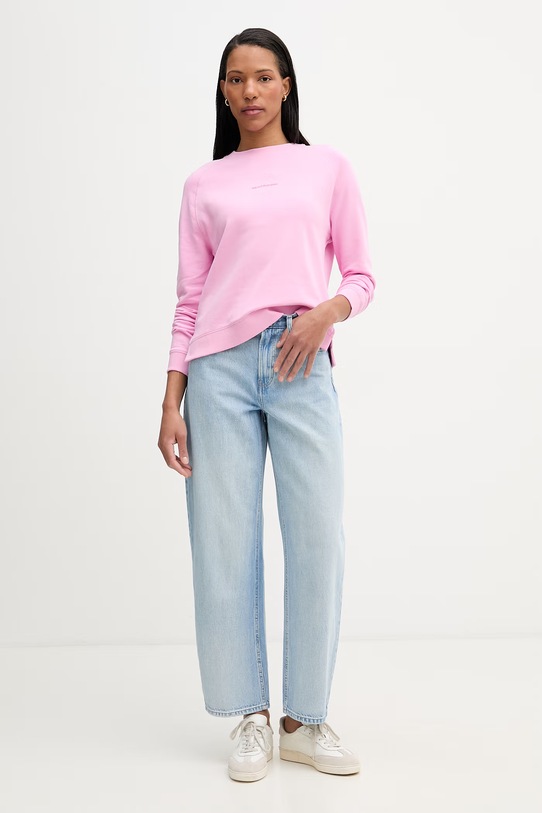 Bavlněná mikina Marc O'Polo 5000009291 růžová SS26