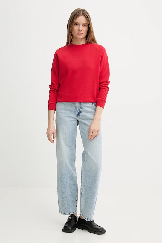 Marc O'Polo bluza bawełniana 5000009291 czerwony SS26