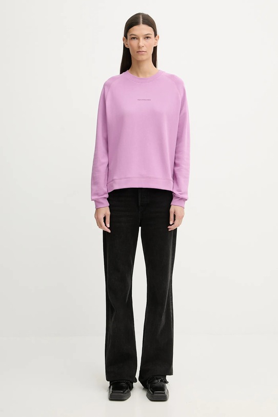 Marc O'Polo bluza bawełniana 5000009291 fioletowy SS26