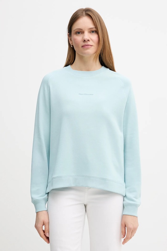 Marc O'Polo bluza bawełniana bawełna turkusowy 5000009291