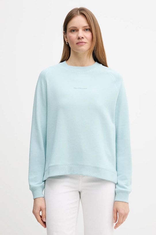 Marc O'Polo bluza bawełniana bawełna turkusowy 5000009291