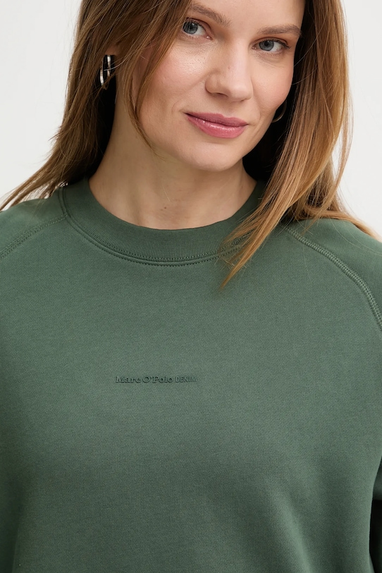 Bavlněná mikina Marc O'Polo zelená 5000009291