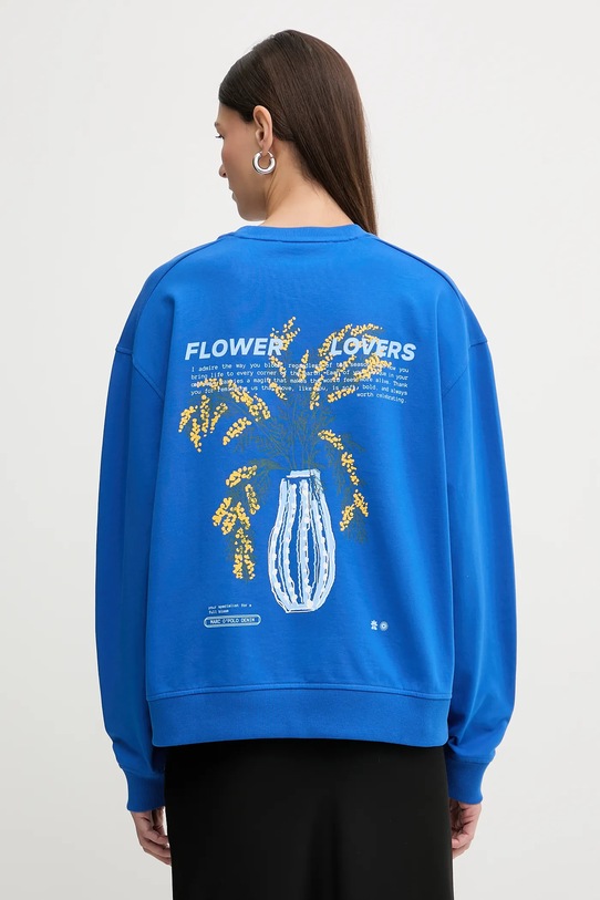 Marc O'Polo bluza bawełniana bawełna niebieski 5000009350