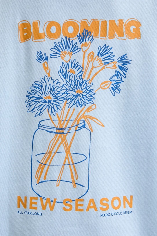 Marc O'Polo bluza bawełniana 5000009351 niebieski