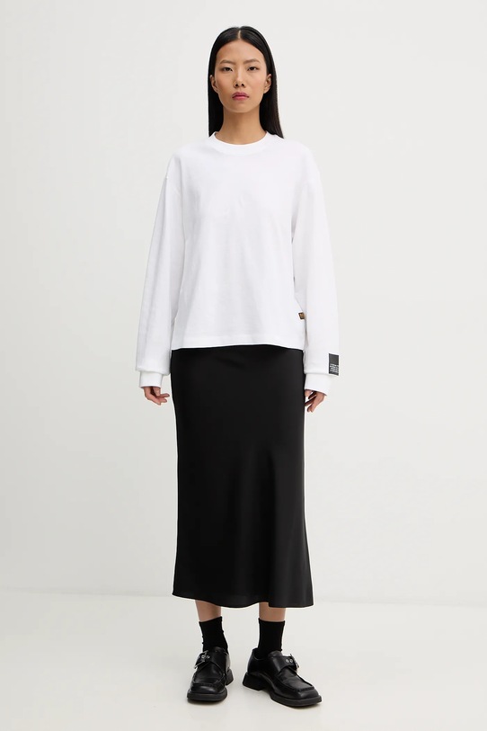 G-Star longsleeve bawełniany D27977.C336 biały SS26
