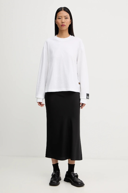 G-Star longsleeve bawełniany D27977.C336 biały SS26
