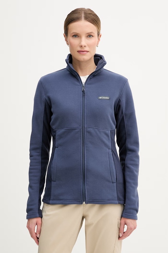 Outdoorová mikina Columbia Basin Trail nášivka tmavomodrá 1938041