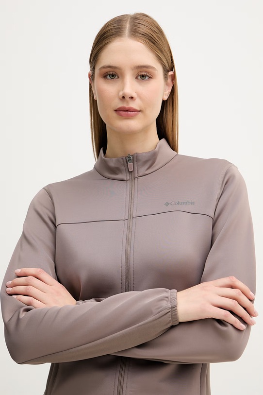 Športová mikina Columbia Sloan Crest hnedá 2155781