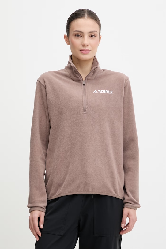 adidas TERREX bluza sportowa bez kaptura brązowy JM3119