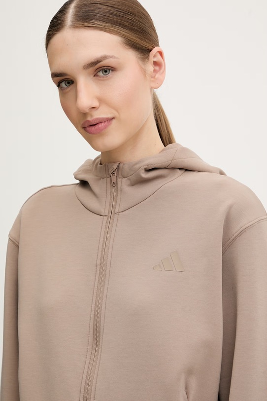 adidas Performance bluza sportowa D4T brązowy JX7311