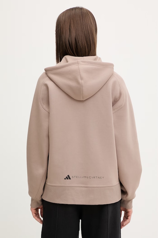 Odzież adidas by Stella McCartney bluza z kapturem damska JZ0652 brązowy