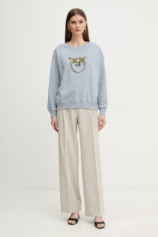 Βαμβακερή μπλούζα Pinko 100534.A33G μπλε SS26