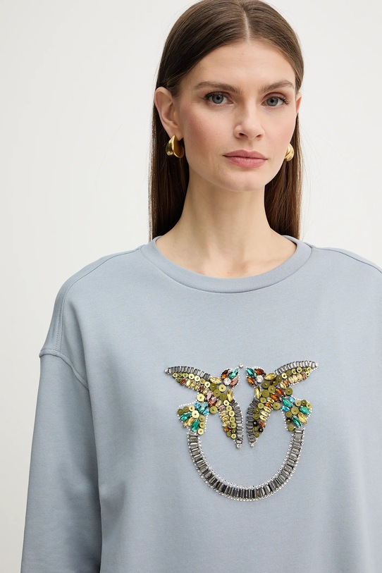 Βαμβακερή μπλούζα Pinko μπλε 100534.A33G