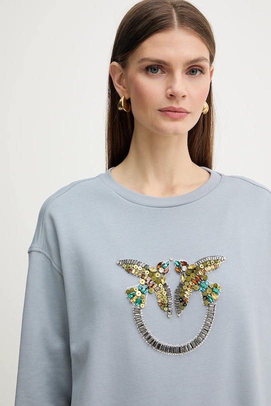 Βαμβακερή μπλούζα Pinko μπλε 100534.A33G