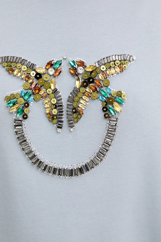 Βαμβακερή μπλούζα Pinko 100534.A33G μπλε