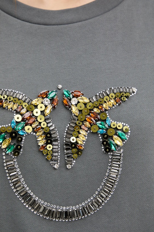 Pinko bluza bawełniana 100534.A33G szary