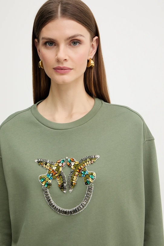 Pinko bluza bawełniana zielony 100534.A33G