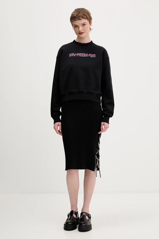 Памучен суичър Karl Lagerfeld Jeans B1W20041 черен SS26
