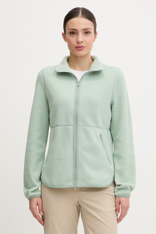 Jack Wolfskin bluza rozpinana damska polarowa Lite Curl zielony A65751