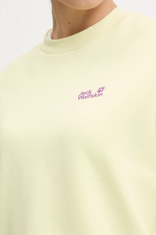 Jack Wolfskin bluza damska bawełniana Celebrate The Paw A65903 żółty