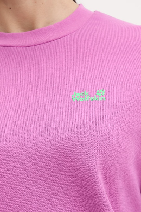 Jack Wolfskin bluza damska bawełniana Celebrate The Paw A65903 różowy