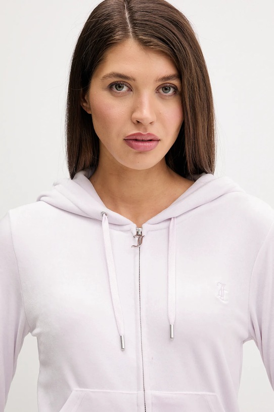 Juicy Couture bluza welurowa fioletowy JCAP176.973