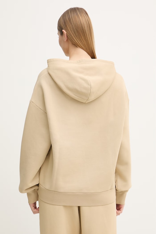Oblečenie EA7 Emporio Armani mikina s kapucňou dámska bavlnená AF21061.7W000927 béžová