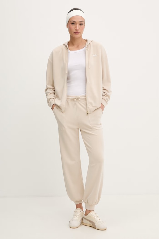 EA7 Emporio Armani bluza damska z modalu AF12643.7W000192 beżowy SS26