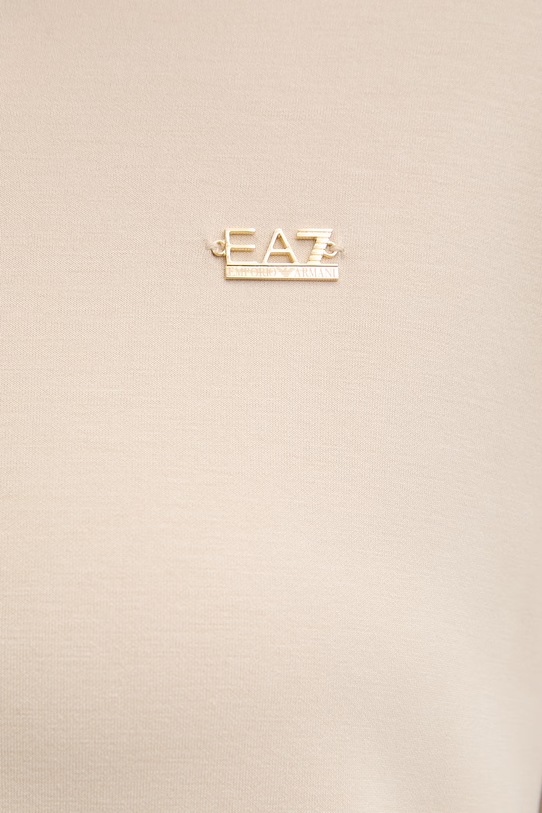 EA7 Emporio Armani bluza damska z modalu AF12643.7W000192 beżowy