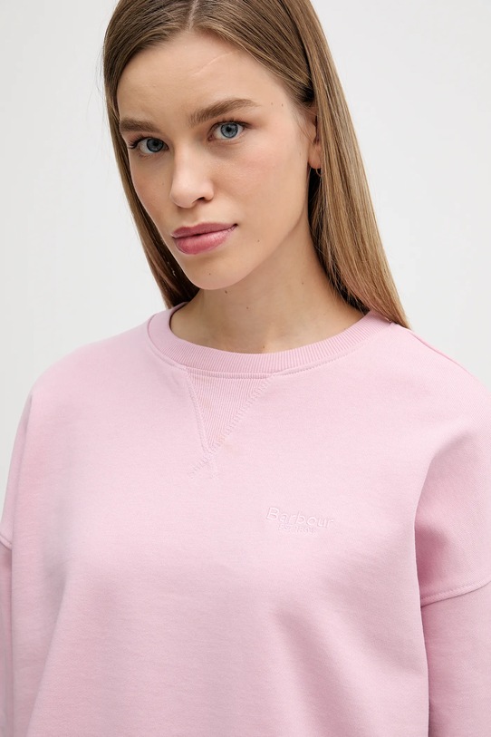 Barbour bluza bawełniana Rosie różowy LOL0666