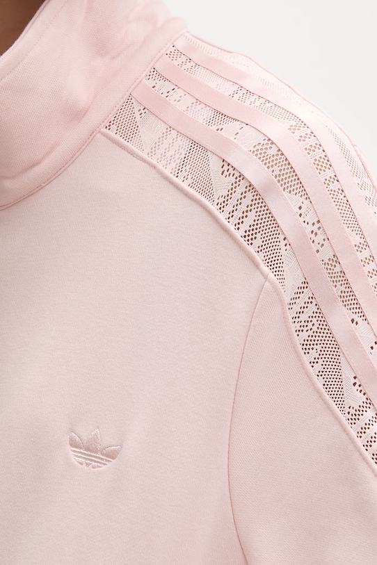 adidas Originals hanorac cu fermoar pentru femei, din bumbac Firebird KC6450 roz