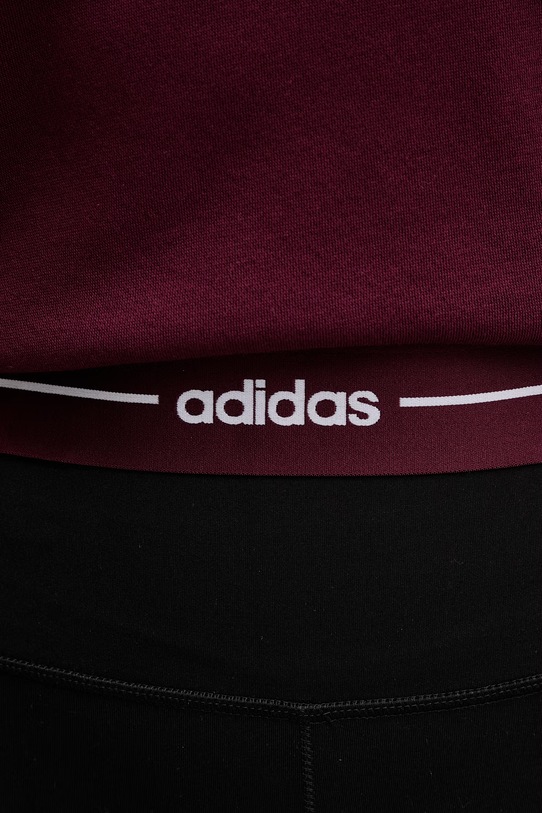 adidas Performance bluza z kapturem damska KC7665 bordowy