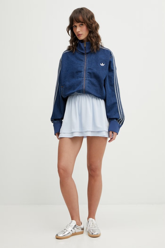 adidas Originals kurtka jeansowa Firebird KD2913 niebieski SS26