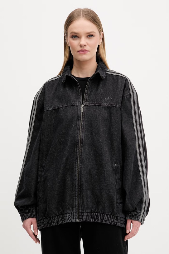 adidas Originals kurtka jeansowa Firebird bez kaptura czarny KD2926