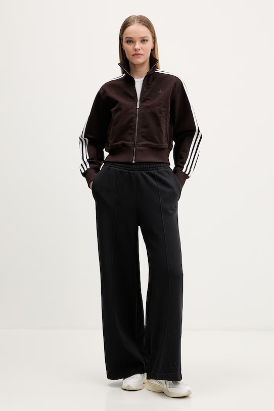 adidas Originals jachetă de bumbac Firebird KD2937 maro SS26