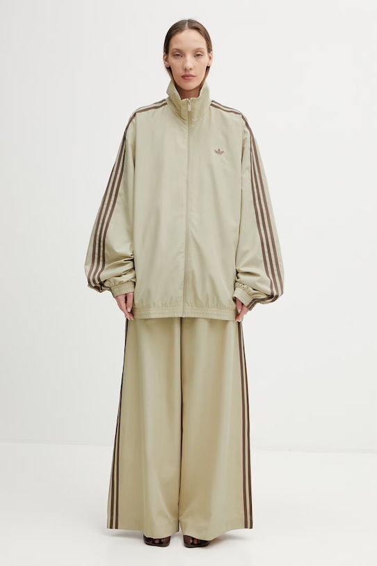 adidas Originals felpa con cerniera da donna KD6297 beige