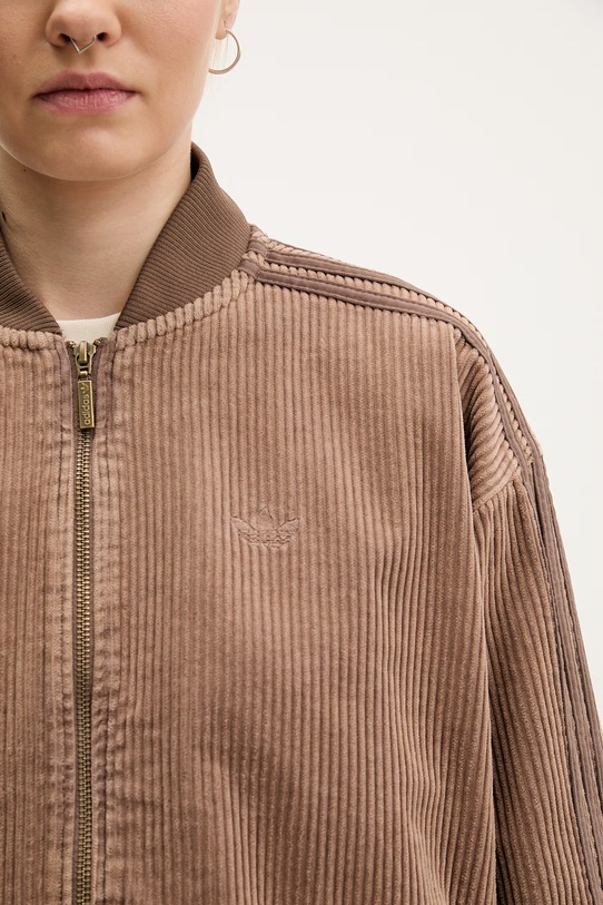 adidas Originals kurtka sztruksowa brązowy KD8781