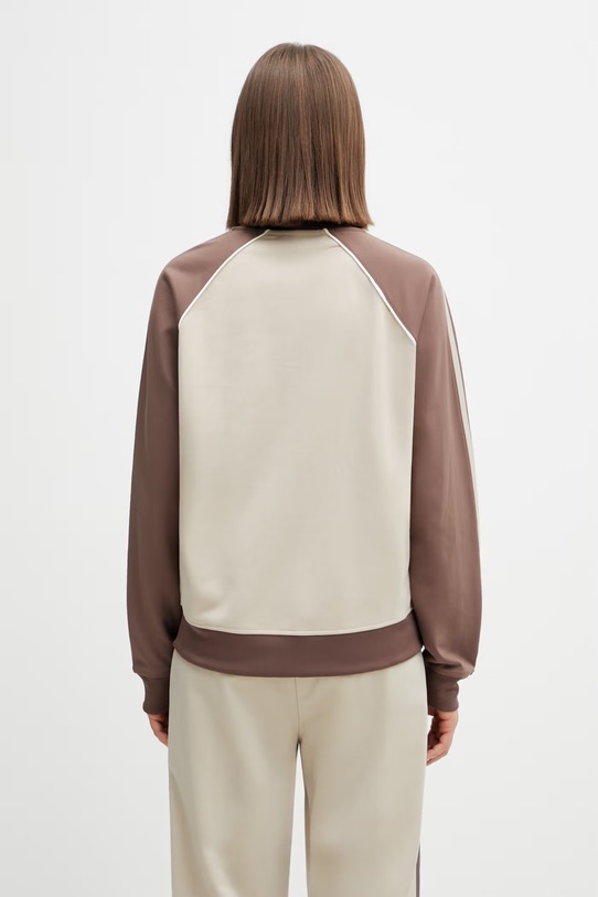 Îmbrăcăminte adidas Originals hanorac cu fermoar din bumbac pentru femei KD8825 bej