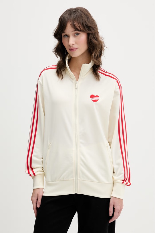 adidas Originals bluza rozpinana damska beżowy KQ8075