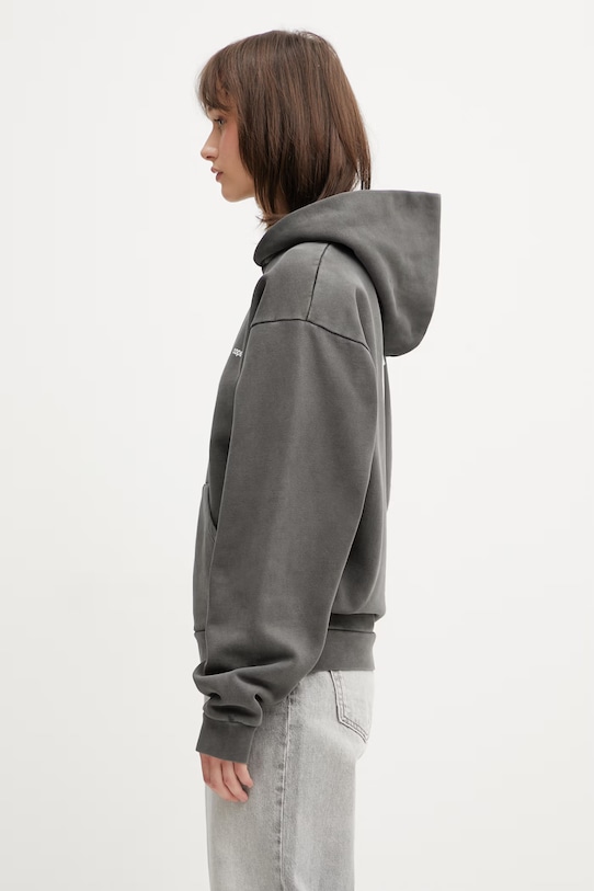 Coperni bluza z kapturem damska z bawełną COPJS15F5035 szary AA00