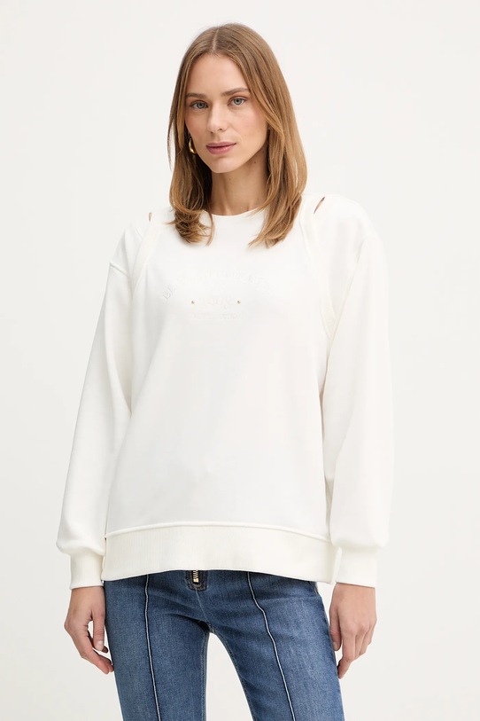 Elisabetta Franchi bluza aplikacja beżowy MD01261E2