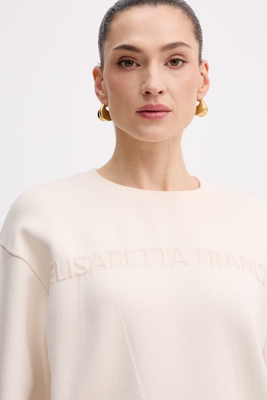 Elisabetta Franchi sweter damski beżowy MK70Q61E2